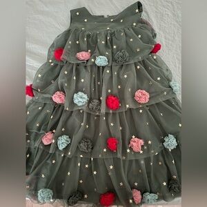 Mini Boden VGUC Tulle PomPom dress size 7/8